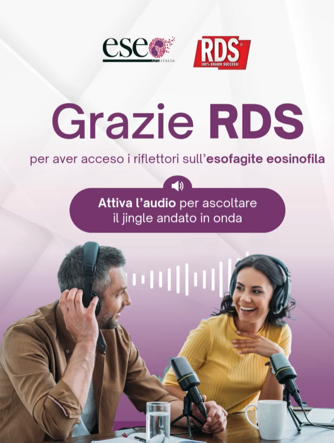 Grazie a RDS per aver acceso i riflettori sull'esofagite eosinofila
