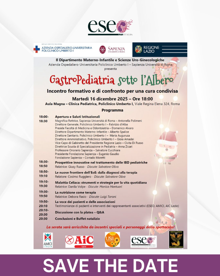 SAVE THE DATE - GastroPediatria sotto l’albero